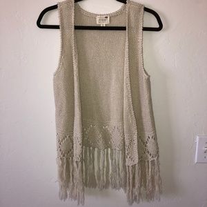 Knit Vest with fringe